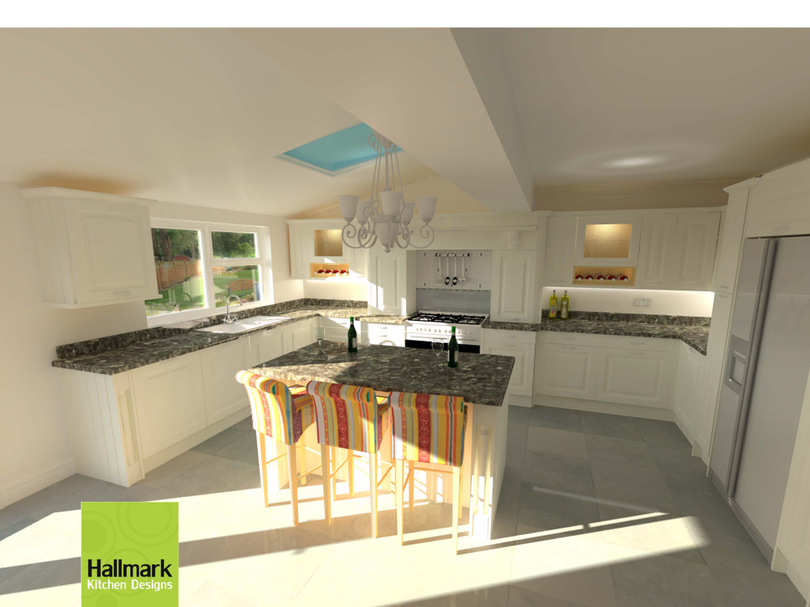 3d model render of kitchen design