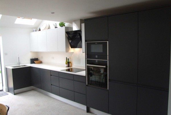 Black and white kitchen